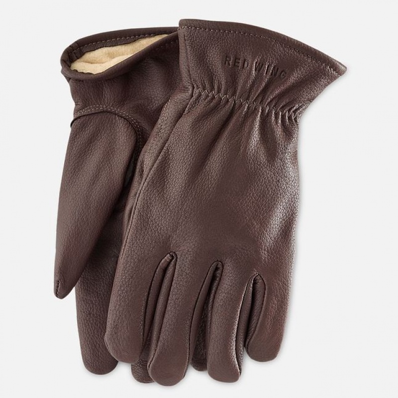 Red Wing Lined Buckskin Leather Gloves | QTZB-87459