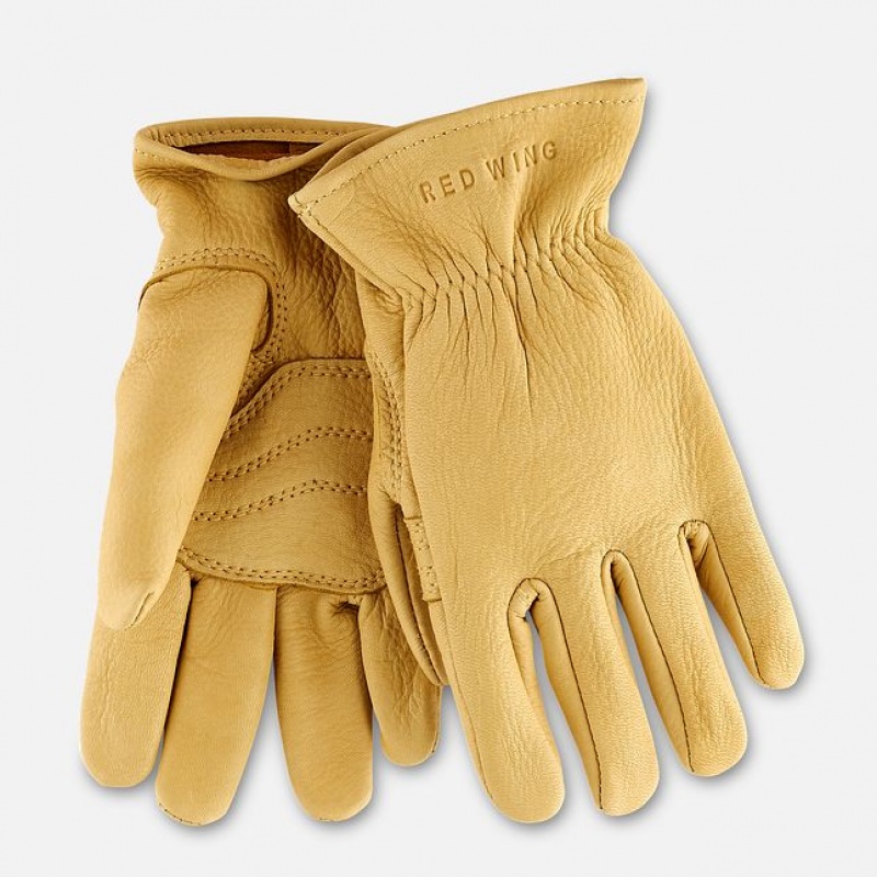 Red Wing Unlined Buckskin Leather Gloves | MJPN-01956